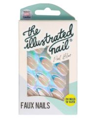 The Illustrated Nail Pool Blue Faux Nails