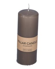 Excellent Houseware Pillar Candle Dark Grey 55 x 150 mm