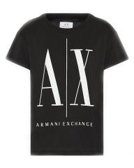 Armani Exchange Icon Period Vrouw T-Shirt Zwart M