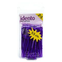 Idento Floss and Stick 2 in 1 - 55 stk - Lilla 