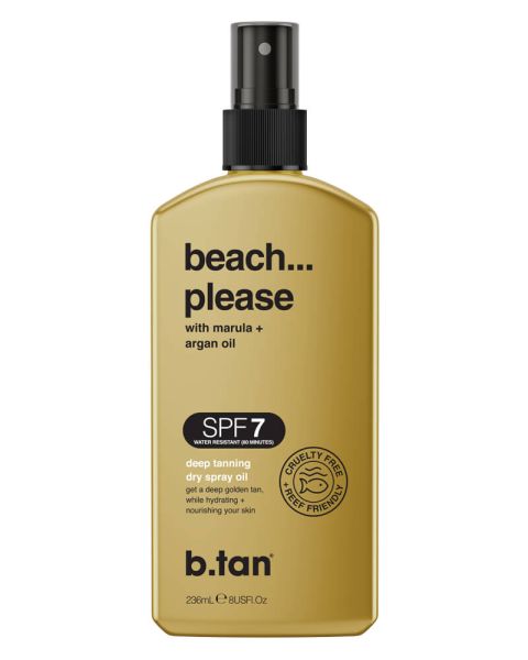 b.tan Beach...Please Dry Spray Oil SPF 7 (U)